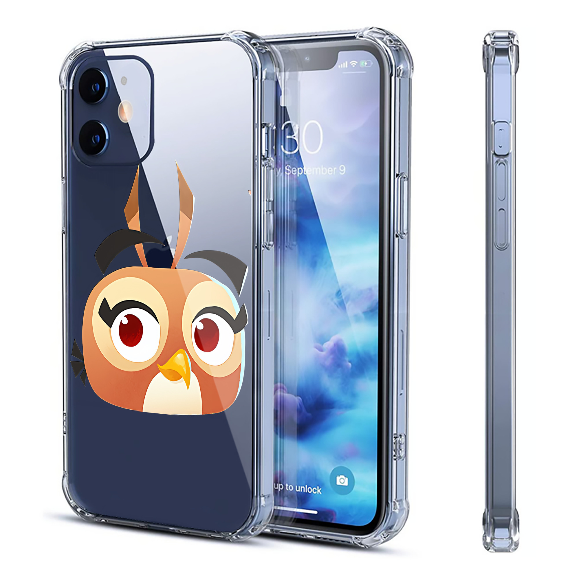 （画像用） Angry Birds アングリーバード 【iPhone 12シリーズ対応】透明スマホケース（クリアソフトケース）